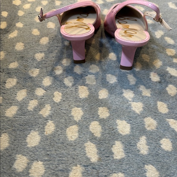 Sam Edelman Glossy Pink Slingback Heels - Picture 3 of 6